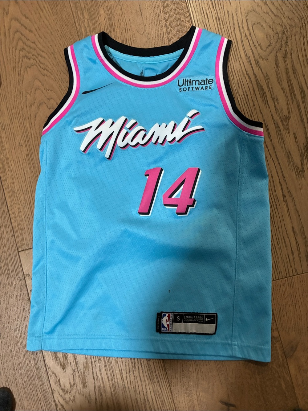 NBA Youth Miami Teal & Pink Jersey Top - #14